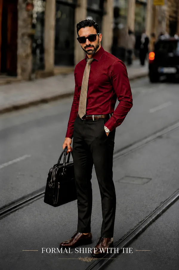 Dark_Wine_Red_Egyptian_Cotton_Shirt_For_Men