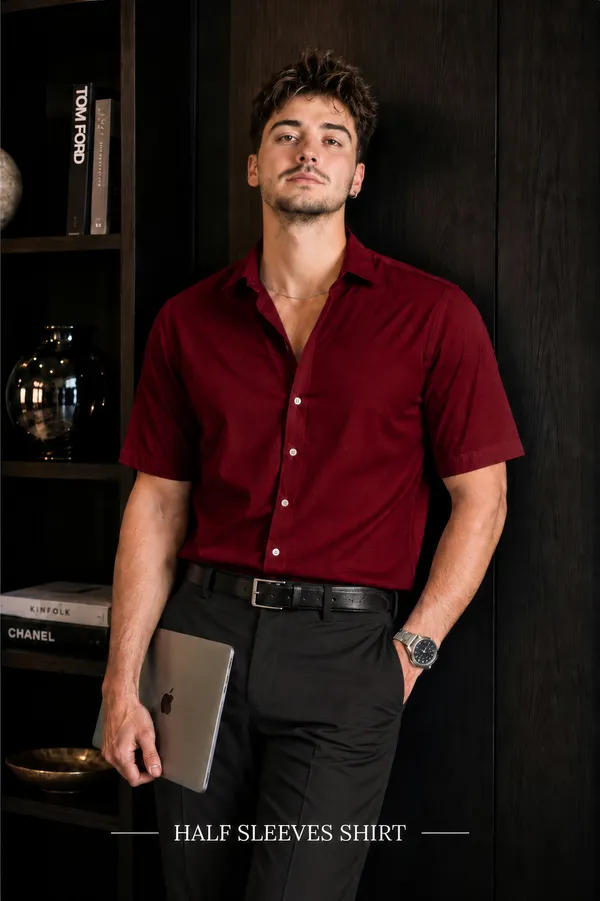 Dark_Wine_Red_Egyptian_Cotton_Shirt_For_Men