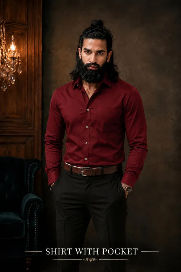 Dark_Wine_Red_Egyptian_Cotton_Shirt_For_Men