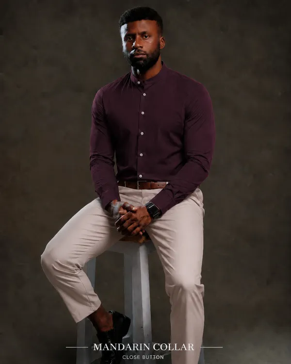 Burgundy_Egyptian_Cotton_Shirt_For_Men