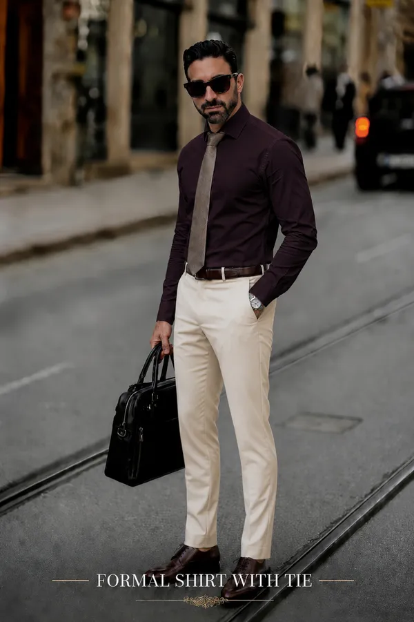 Burgundy_Egyptian_Cotton_Shirt_For_Men