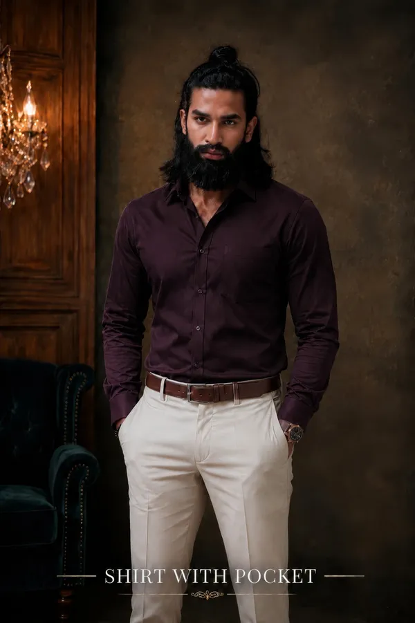 Burgundy_Egyptian_Cotton_Shirt_For_Men