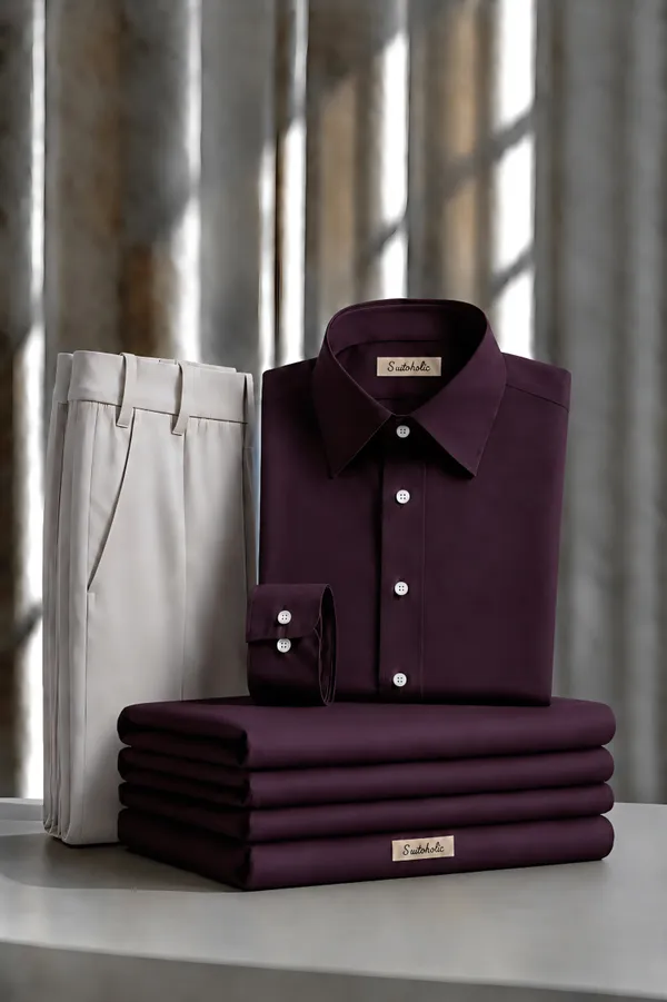Burgundy_Egyptian_Cotton_Shirt_For_Men