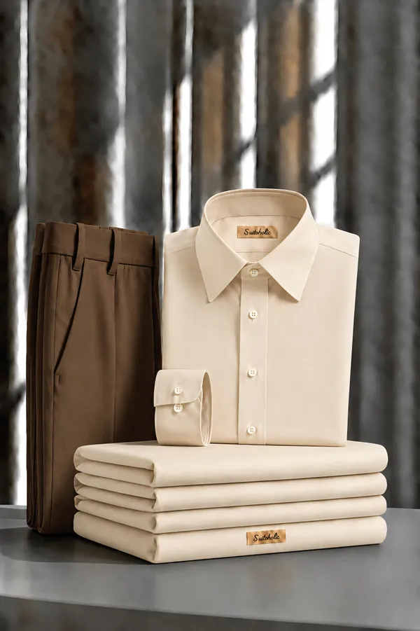 Champagne_Cream_Egyptian_Cotton_Shirt_For_Men
