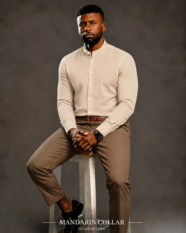 Champagne_Cream_Egyptian_Cotton_Shirt_For_Men