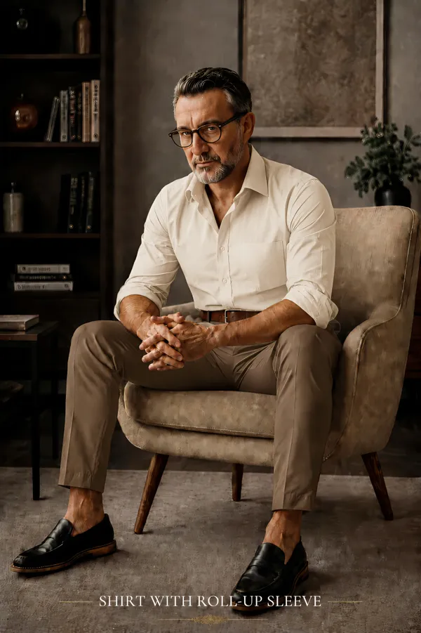 Champagne_Cream_Egyptian_Cotton_Shirt_For_Men