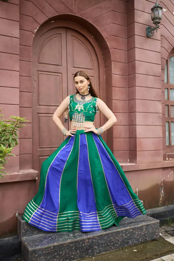 Multicolour_Pure_Cotton_Embellished_Flared_Lehenga_Choli_For_Women