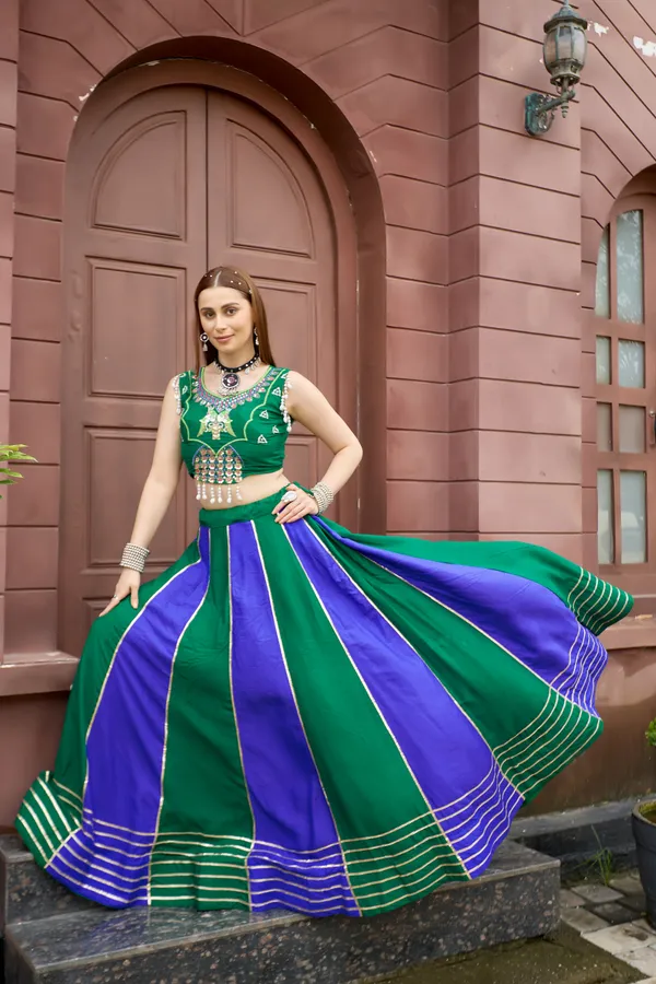 Multicolour_Pure_Cotton_Embellished_Flared_Lehenga_Choli_For_Women