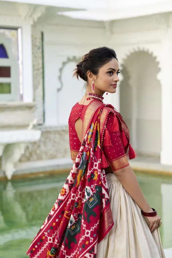 Off_White_Tasar_Silk_Printed_Flared_Lehenga_Choli_For_Women