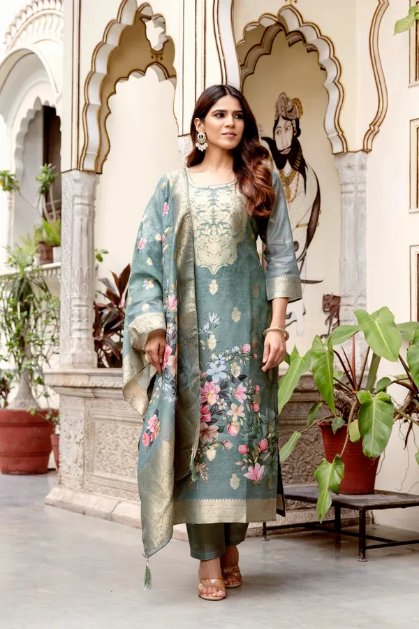 Pink_Floral_Print_Straight_Kurta_Set_for_Women