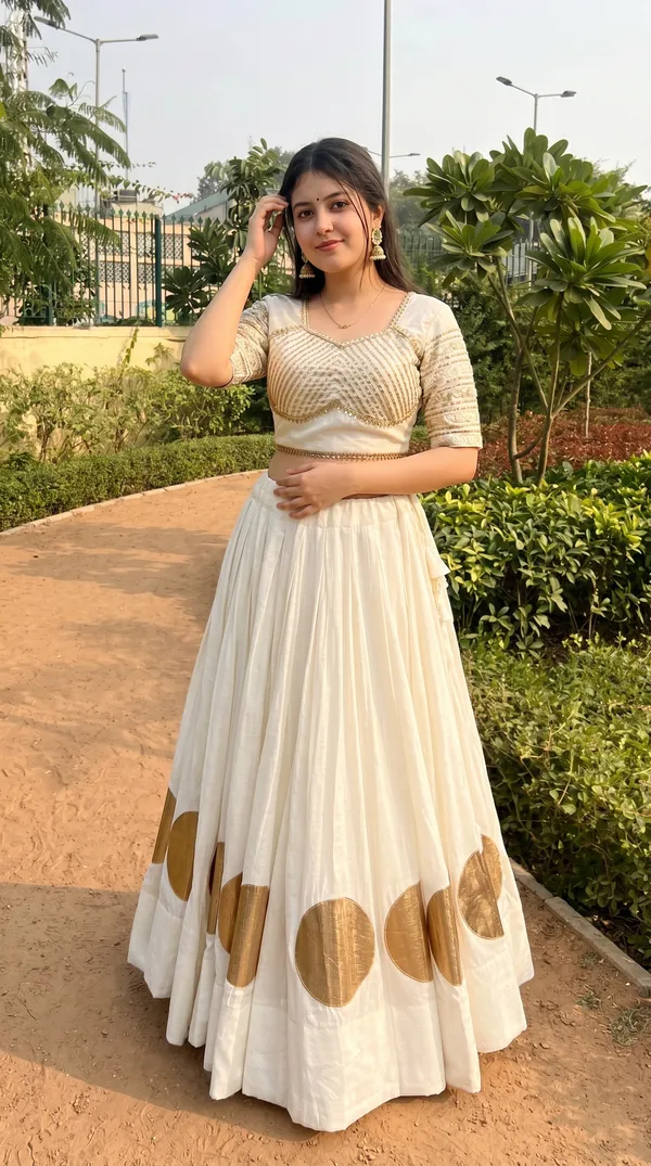 Cream_Roman_Cotton_Flared_Lehenga_Choli_For_Women