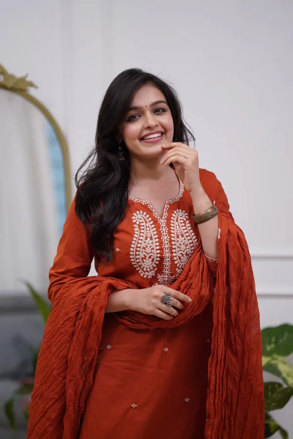 Rust_Embroidered_Straight_Kurta_Set_for_Women