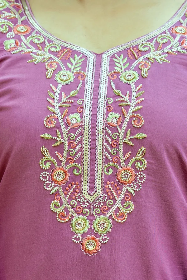 Purple_Embroidered_Straight_Kurta_Set_For_Women