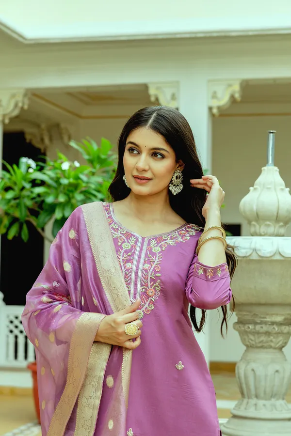 Purple_Embroidered_Straight_Kurta_Set_For_Women