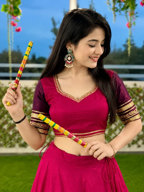 Magenta_Rayon_Flared_Lehenga_Choli_For_Women