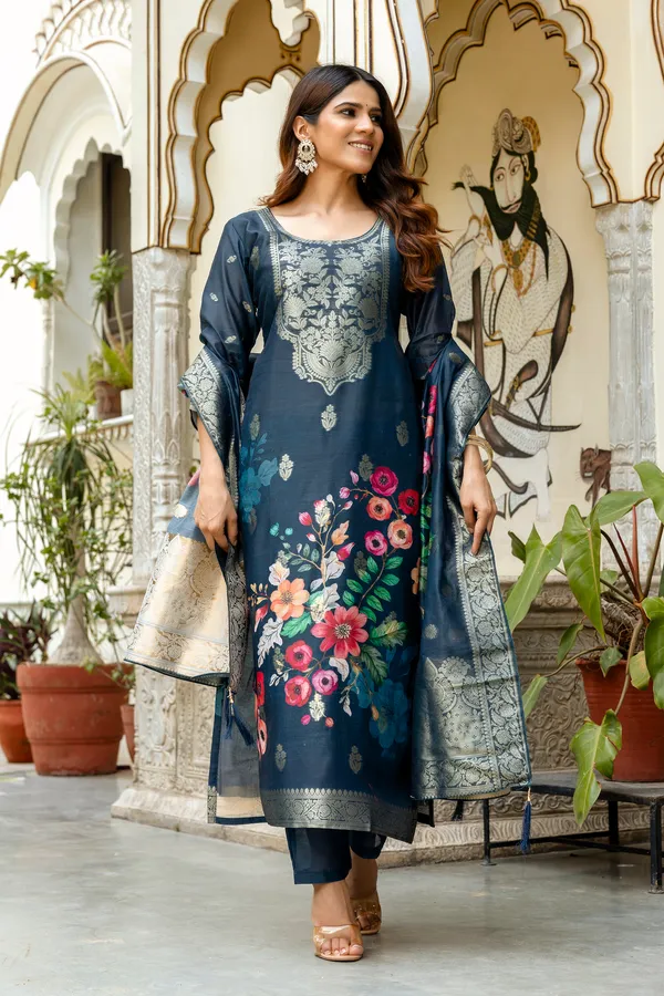 Pink_Floral_Print_Straight_Kurta_Set_for_Women