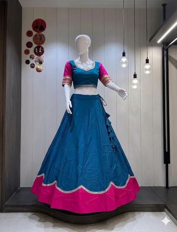 Blue_Pink_Rayon_Flared_Lehenga_Choli_For_Women