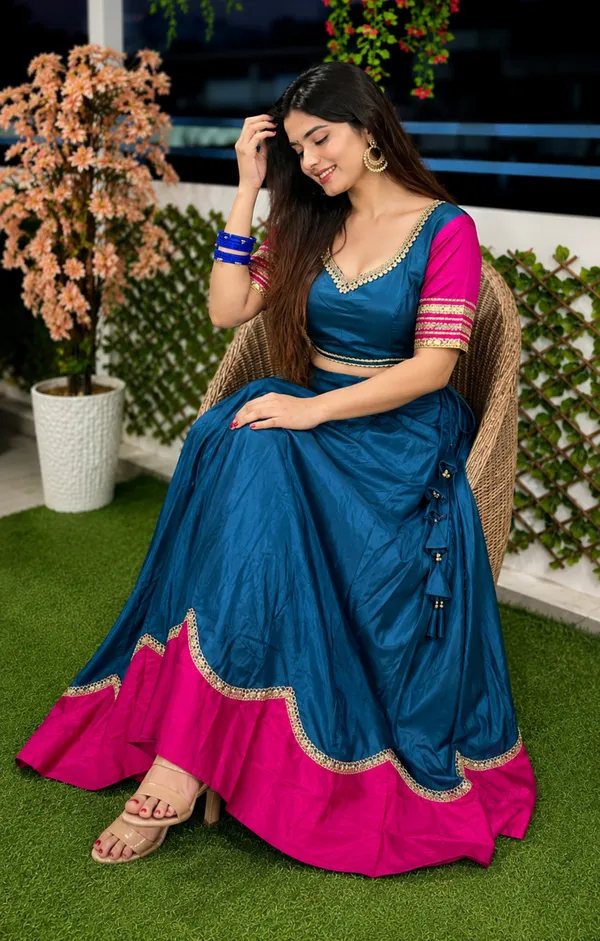 Blue_Pink_Rayon_Flared_Lehenga_Choli_For_Women