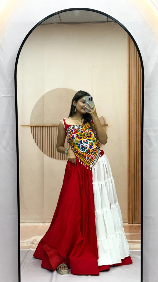 Multicolour_Pure_Cotton_Embroidered_Flared_Lehenga_Choli_For_Women
