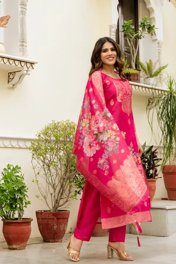 Pink_Floral_Print_Straight_Kurta_Set_for_Women