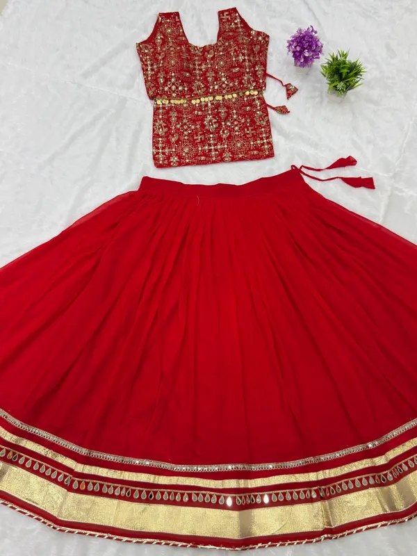 Red_Georgette_Embellished_Flared_Lehenga_Choli_For_Women