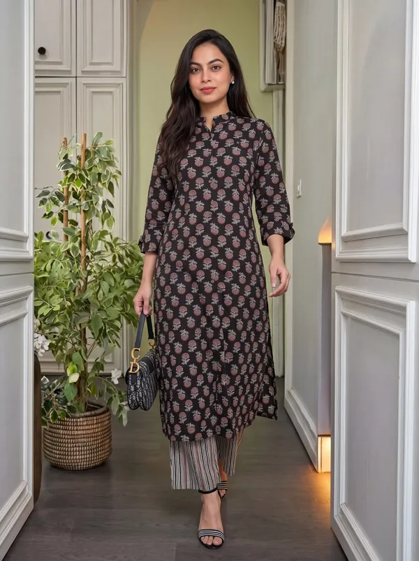 Black_Printed_Straight_Kurta_Set_for_Women