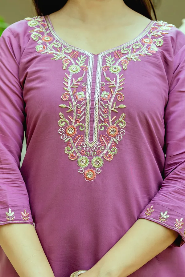 Purple_Embroidered_Straight_Kurta_Set_For_Women