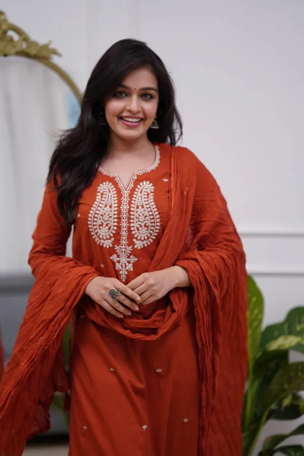 Rust_Embroidered_Straight_Kurta_Set_for_Women