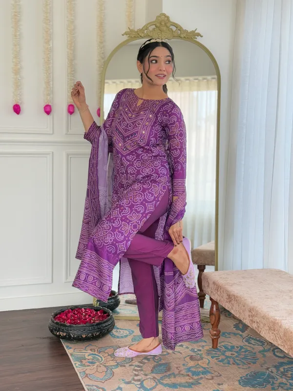 Purple_Printed_Straight_Kurta_Set_For_Women