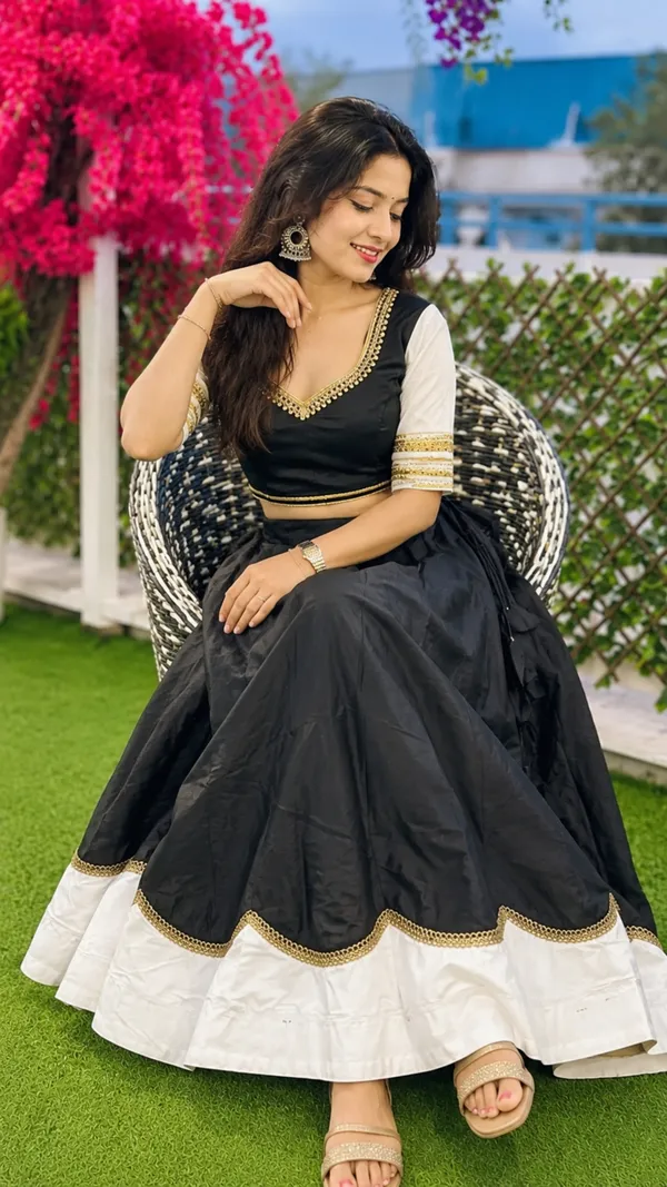 Black_Rayon_Flared_Lehenga_Choli_For_Women