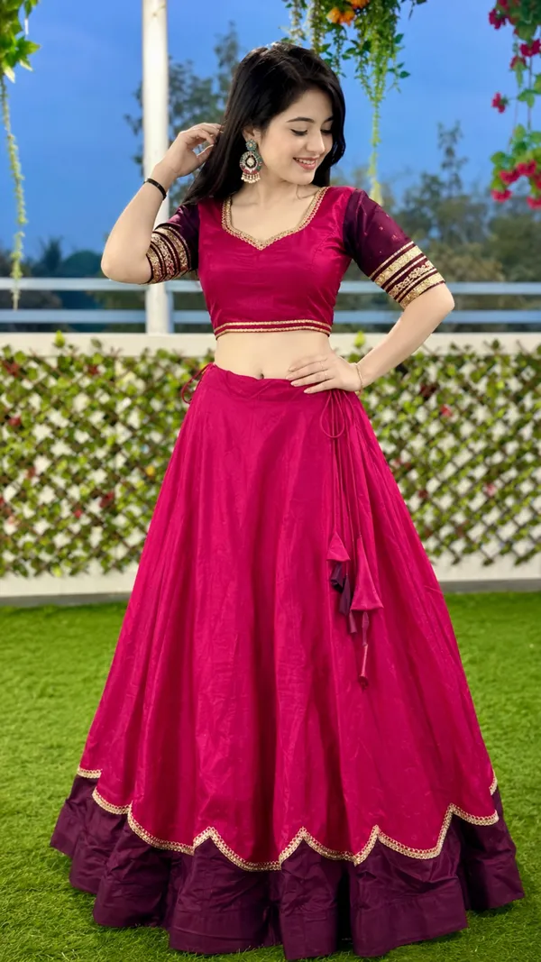Magenta_Rayon_Flared_Lehenga_Choli_For_Women