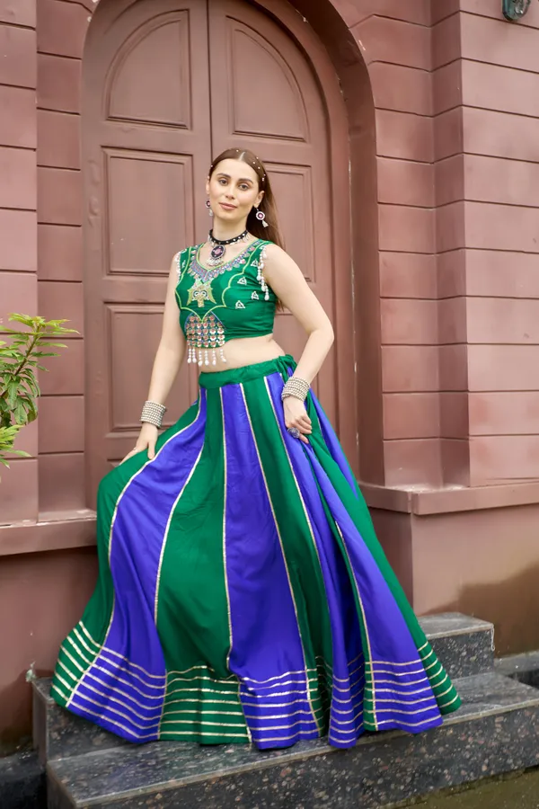 Multicolour_Pure_Cotton_Embellished_Flared_Lehenga_Choli_For_Women