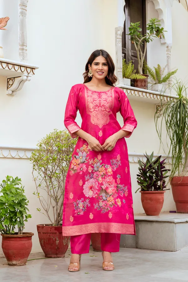 Pink_Floral_Print_Straight_Kurta_Set_for_Women