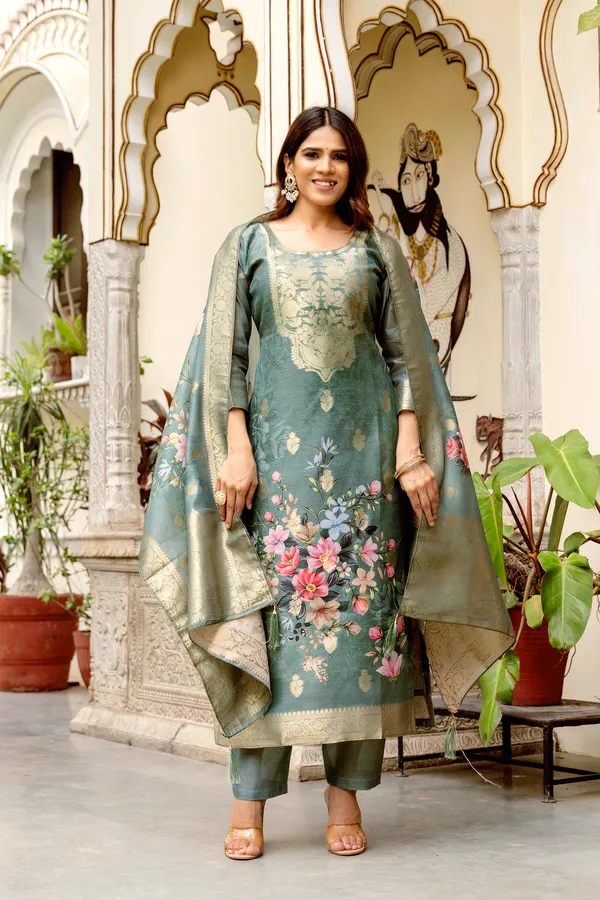 Pink_Floral_Print_Straight_Kurta_Set_for_Women