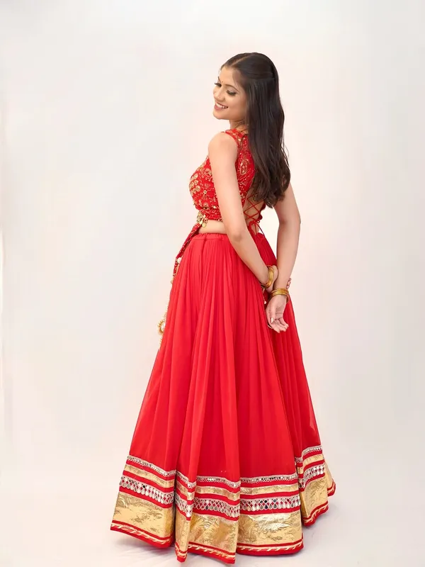 Red_Georgette_Embellished_Flared_Lehenga_Choli_For_Women