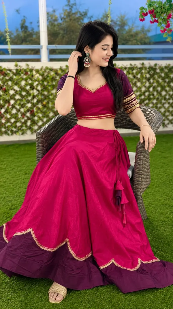 Magenta_Rayon_Flared_Lehenga_Choli_For_Women