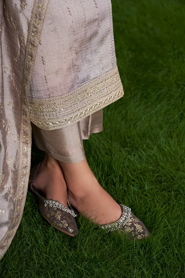 Taupe_Silk_Blend_Embroidered_Suit_Set_for_Women