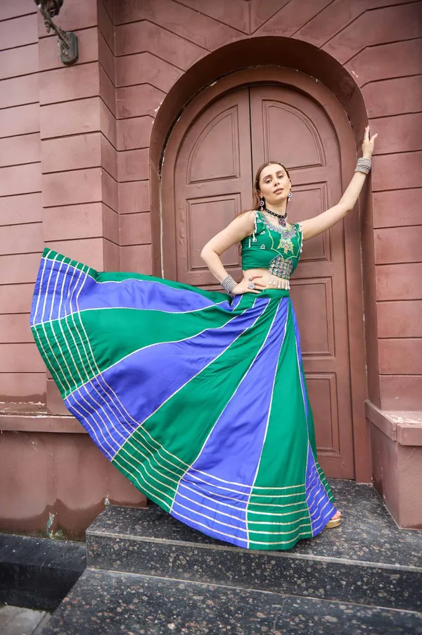 Multicolour_Pure_Cotton_Embellished_Flared_Lehenga_Choli_For_Women