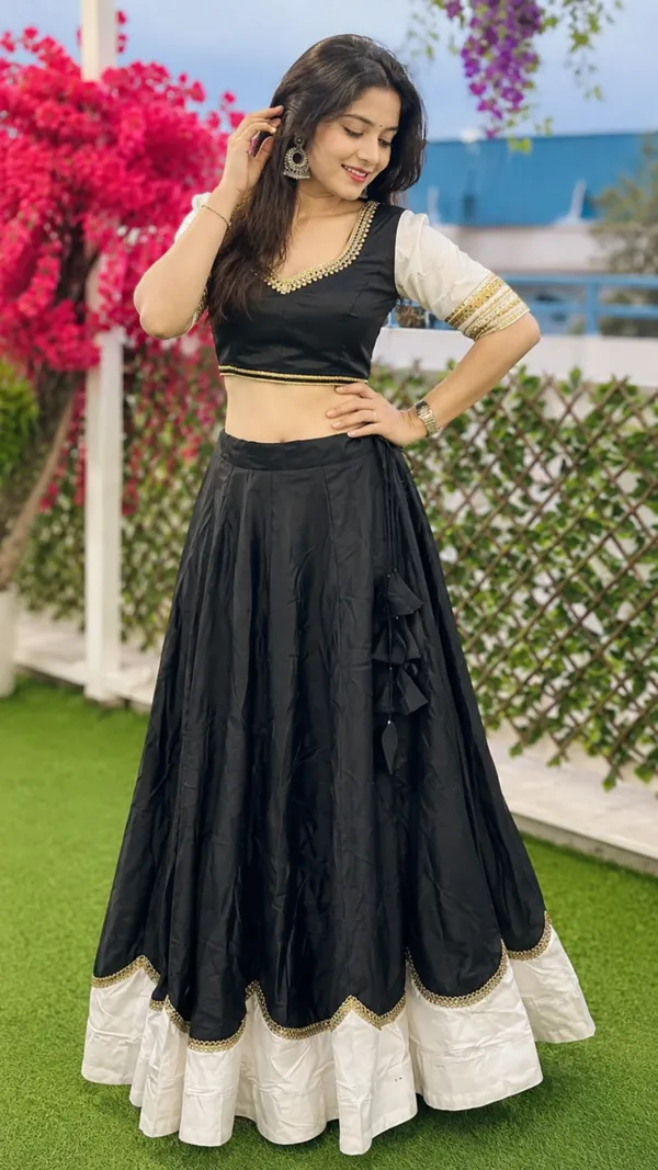 Black_Rayon_Flared_Lehenga_Choli_For_Women
