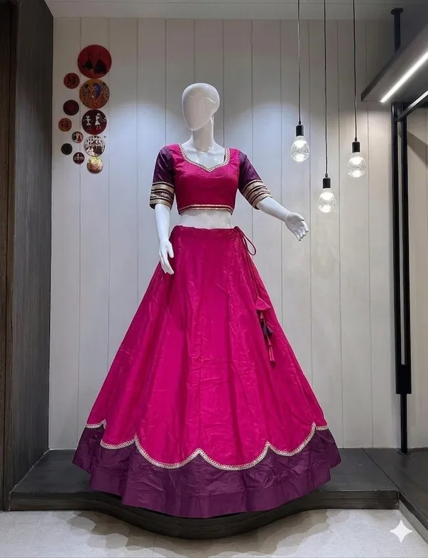 Magenta_Rayon_Flared_Lehenga_Choli_For_Women