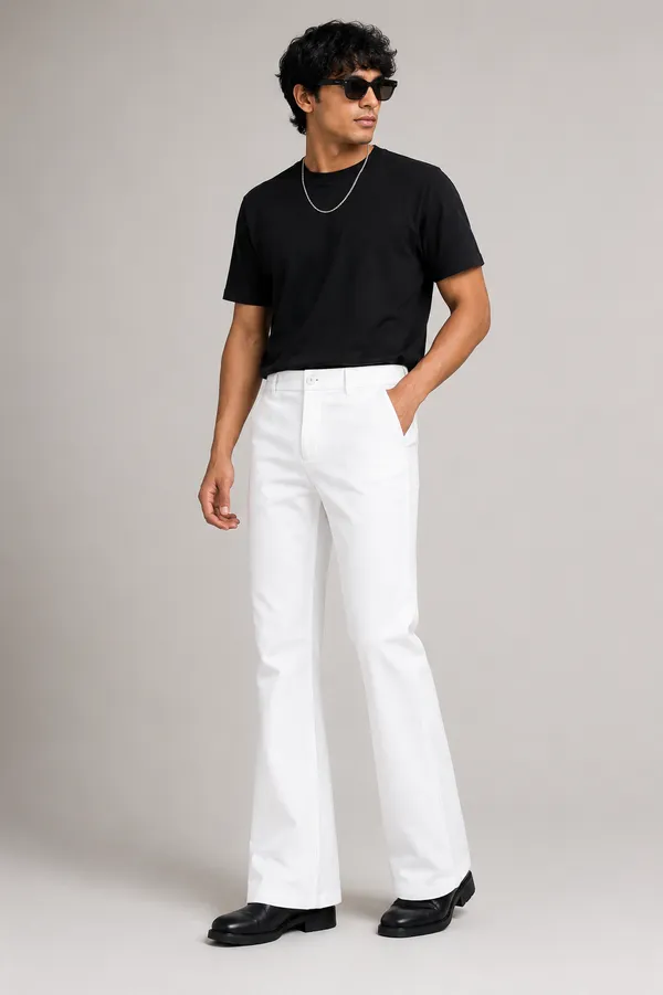 White_Bootcut_Formal_Pants_For_Men