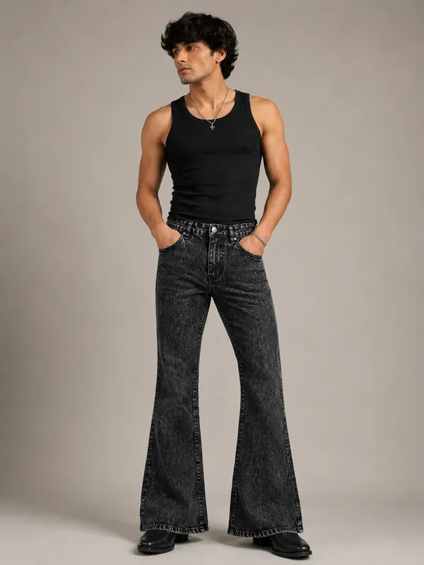 Black_Denim_Embellished_Pocket_Bootcut_Jeans_For_Men