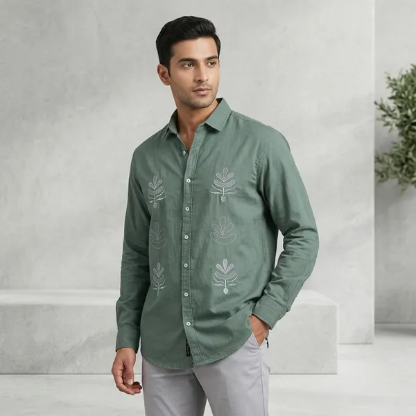 Sage_Green_Cotton_Relaxed_Fit_Embroidered_Shirt_For_Men