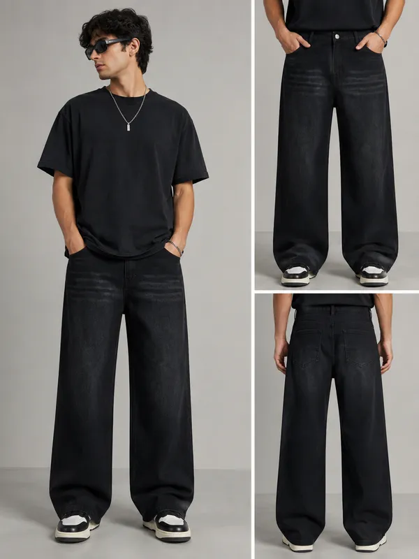 Black_Denim_Wide_Leg_Jeans_For_Men
