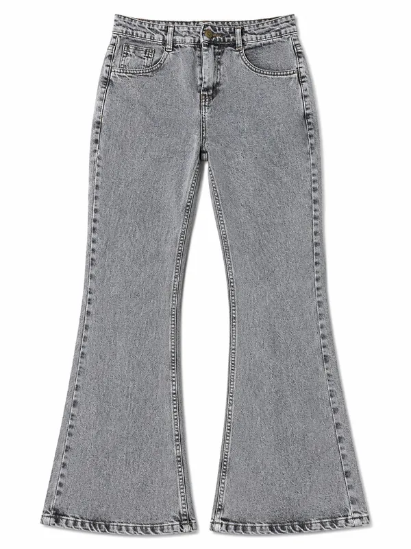 Grey_Denim_Acid_Wash_Flared_Jeans_For_Men