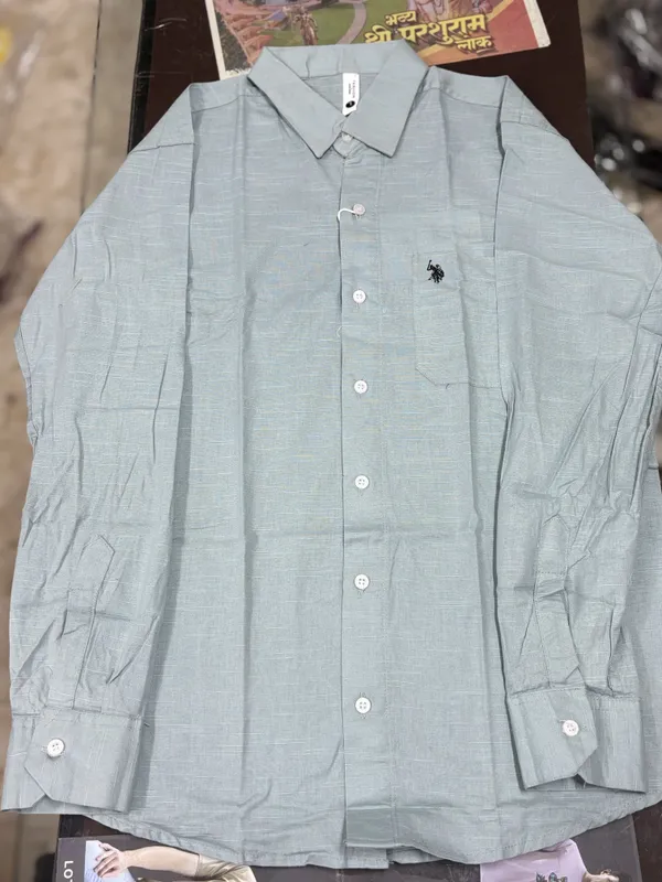 Light_Grey_Cotton_Slim_Fit_Casual_Shirt_For_Men