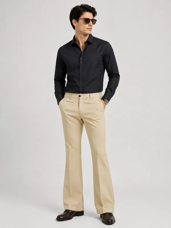 Cream_Cotton_Straight_Fit_Formal_Trousers_For_Men