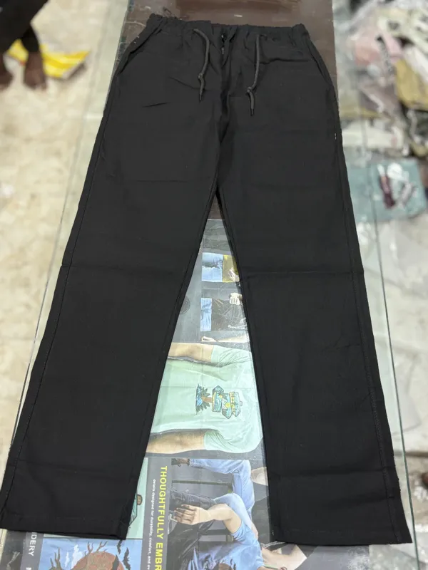 Black_Cotton_Straight_linen_Pants_For_Men