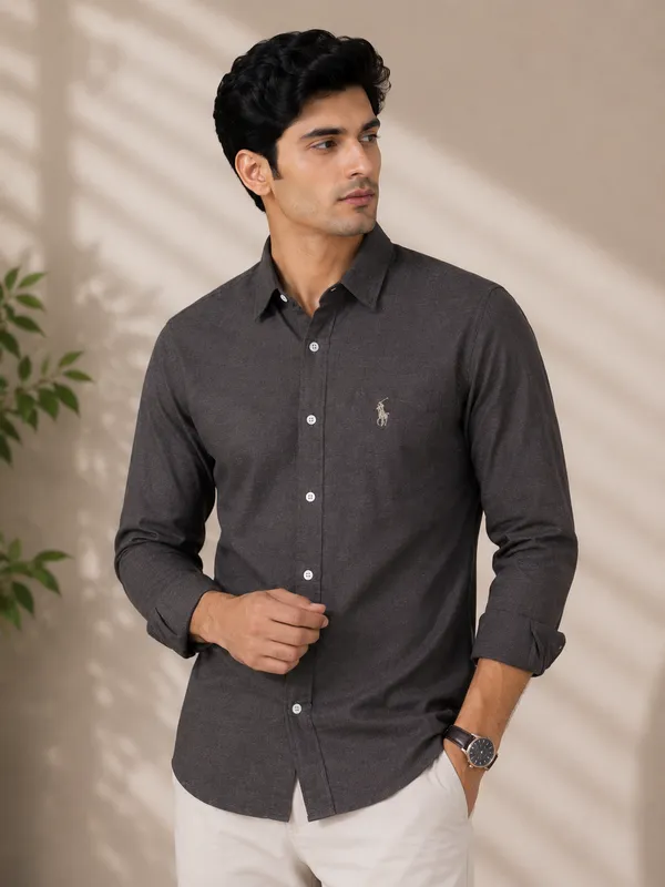 Black_Cotton_Slim_Fit_Full_Sleeve_Formal_Shirt_For_Men