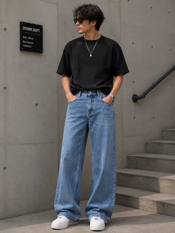 Blue_Denim_Wide_baggy_jeans_For_Men